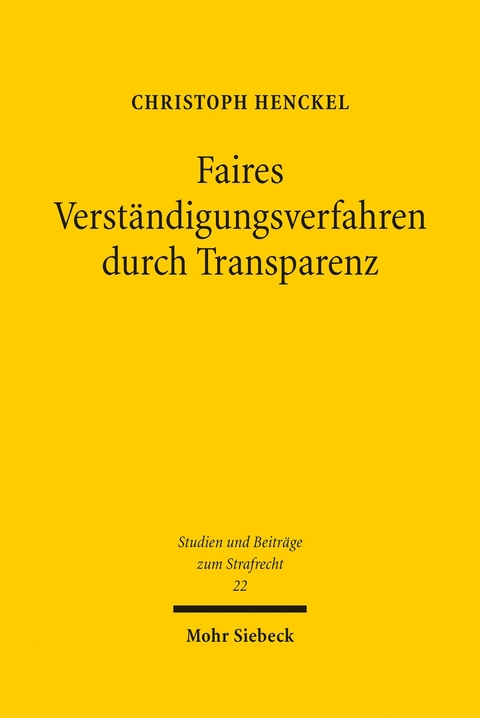 Faires Verständigungsverfahren durch Transparenz -  Christoph Henckel