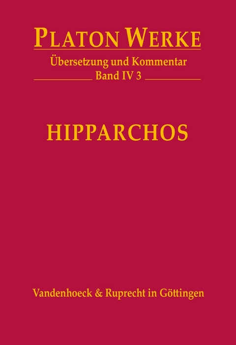 Hipparchos -  Platon, Charlotte Schubert