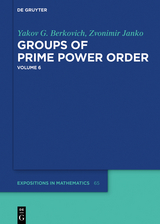 Groups of Prime Power Order. Volume 6 - Yakov G. Berkovich, Zvonimir Janko