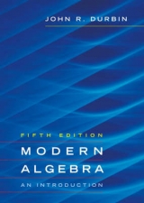 Modern Algebra - Durbin, John R.