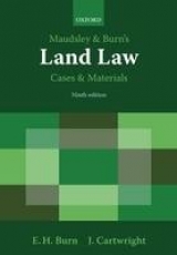 Maudsley & Burn's Land Law Cases and Materials - Burn, Edward; Cartwright, John