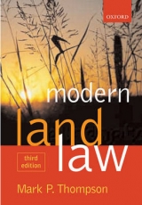 Modern Land Law - Thompson, Mark P.