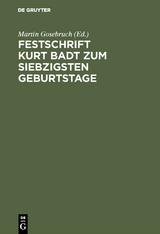 Festschrift Kurt Badt zum siebzigsten Geburtstage - 