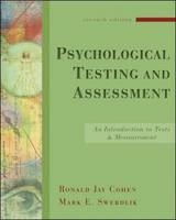 Psychological Testing and Assessment - Cohen, Ronald Jay; Swerdlik, Mark