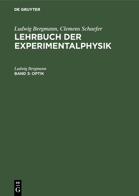 Optik - Ludwig Bergmann