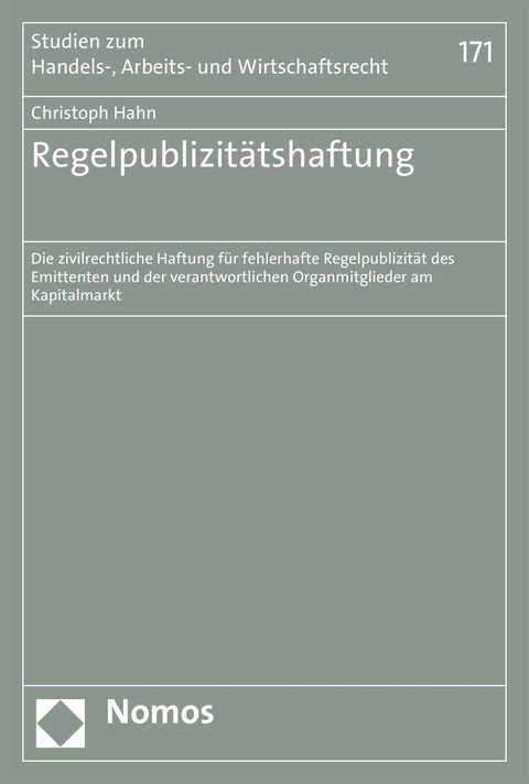 Regelpublizitätshaftung - Christoph Hahn