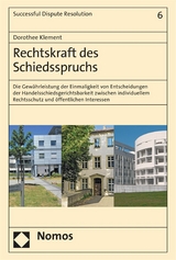 Rechtskraft des Schiedsspruchs - Dorothee Klement