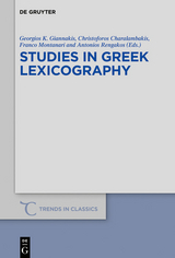 Studies in Greek Lexicography - 