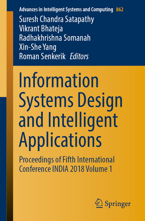 Information Systems Design and Intelligent Applications - 