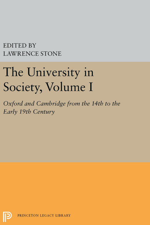 The University in Society, Volume I - 