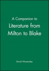 A Companion to Literature from Milton to Blake - Womersley, David