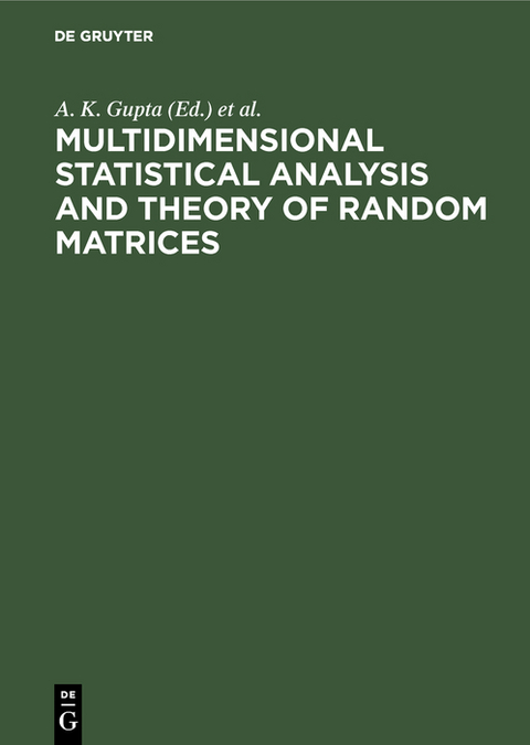 Multidimensional Statistical Analysis and Theory of Random Matrices - 