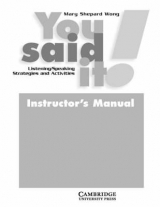 You Said It! Instructor's Manual - Wong, Mary Shepard