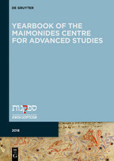 YEARBOOK OF THE MAIMONIDES CENTRE FOR ADVANCED STUDIES - 