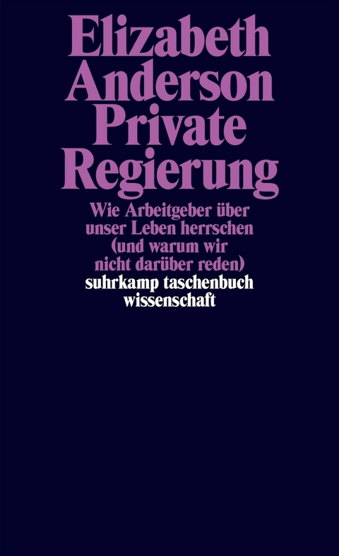 Private Regierung -  Elizabeth Anderson