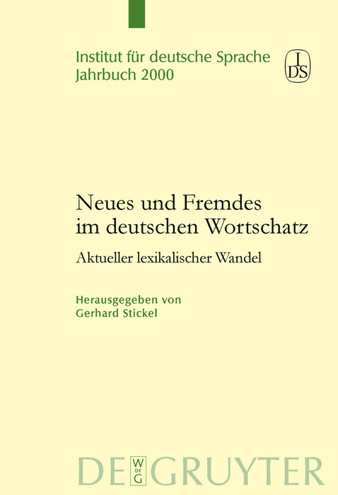 Neues und Fremdes im deutschen Wortschatz - 