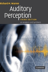 Auditory Perception - Warren, Richard M.