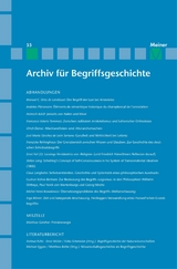 Archiv für Begriffsgeschichte. Band 55 - 