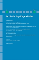 Archiv für Begriffsgeschichte. Band 43 - 