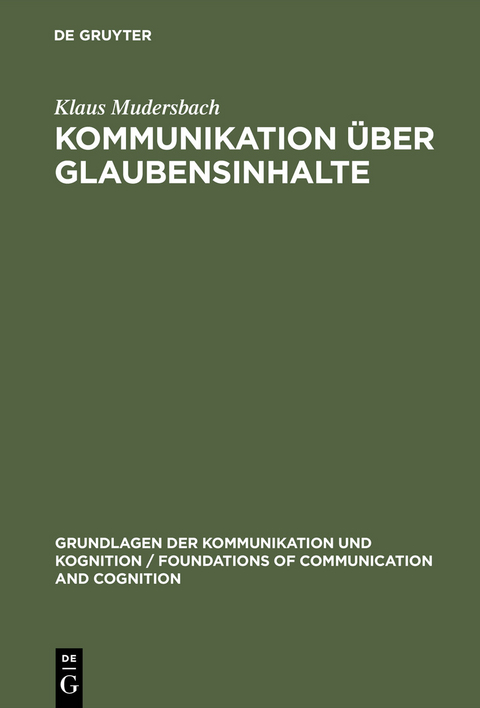 Kommunikation über Glaubensinhalte - Klaus Mudersbach