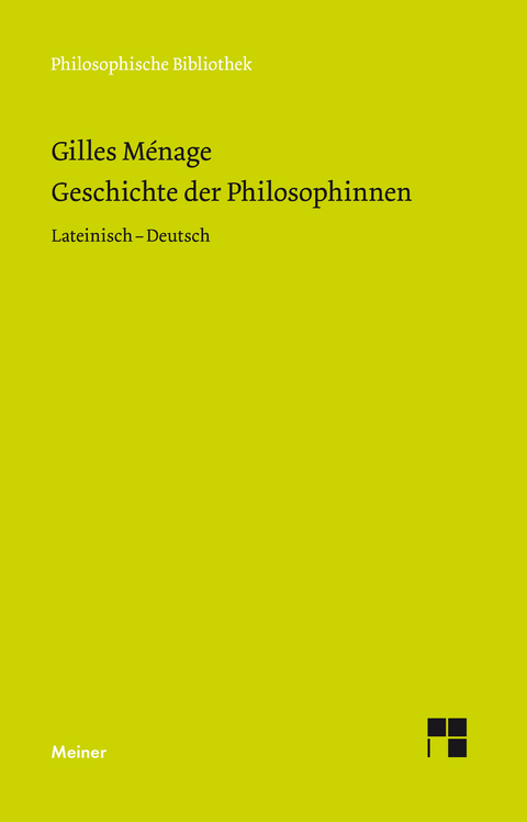 Geschichte der Philosophinnen -  Gilles Ménage