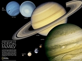 The Solar System, 2-sided Flat - Maps, National Geographic