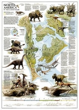 Dinosaurs Of North America Flat - Maps, National Geographic