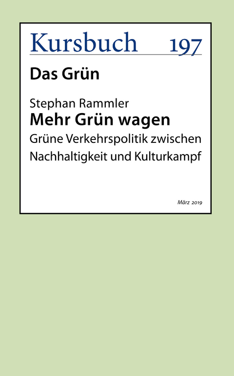 Mehr Grün wagen -  Prof. Dr. Stephan Rammler