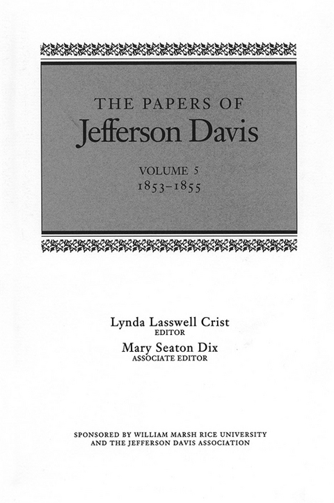 Papers of Jefferson Davis -  Jefferson Davis