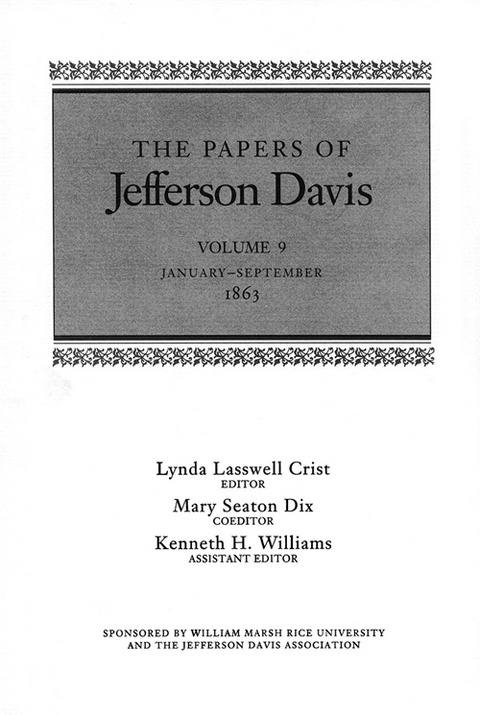 Papers of Jefferson Davis -  Jefferson Davis