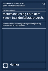 Marktsondierung nach dem neuen Marktmissbrauchsrecht - Nicholas Kubesch