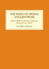 Index of Middle English Prose -  Sarah Ogilvie-Thomson