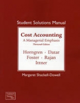 Student Solutions Manual - Horngren, Charles T.