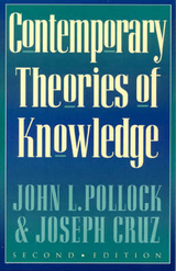 Contemporary Theories of Knowledge - Pollock, John L.; Cruz, Joseph