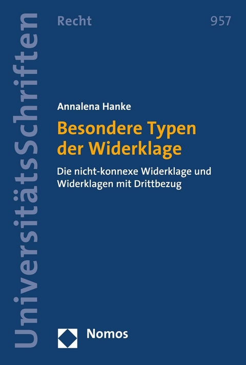 Besondere Typen der Widerklage - Annalena Hanke