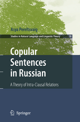Copular Sentences in Russian - Asya Pereltsvaig