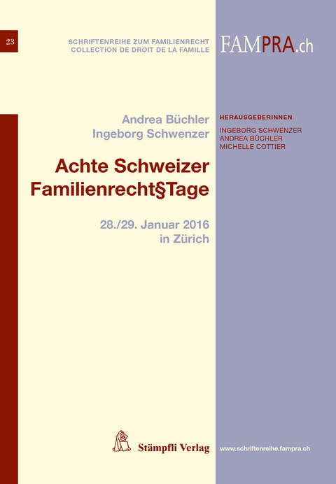 Achte Schweizer Familienrecht§Tage - 