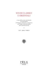 Studi Classici Orientali -  AA.Vv.