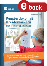 Fensterdeko mit Kreidemarkern für die Grundschule - Alexandra Kapp