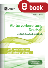 Lyrik analysieren und interpretieren - Stefan Schäfer