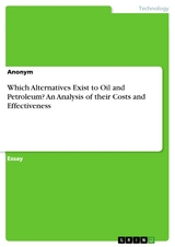 Which Alternatives Exist to Oil and Petroleum? An Analysis of their Costs and Effectiveness