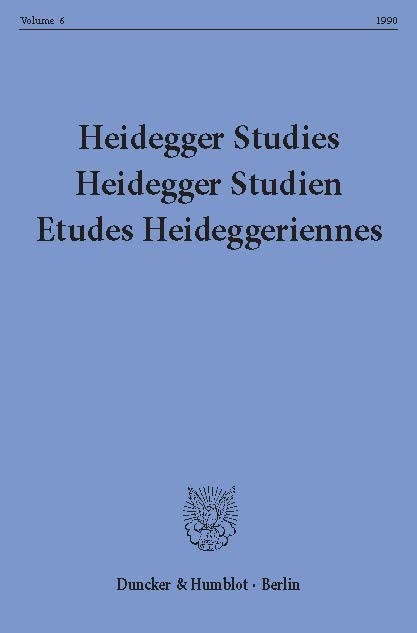 Heidegger Studies/ Heidegger Studien / Etudes Heideggeriennes. - 