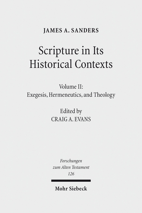 Scripture in Its Historical Contexts -  James A. Sanders