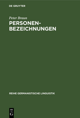 Personenbezeichnungen - Peter Braun