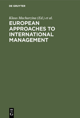 European Approaches to International Management - 
