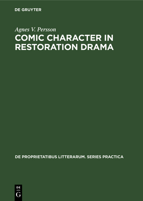 Comic character in Restoration drama - Agnes V. Persson