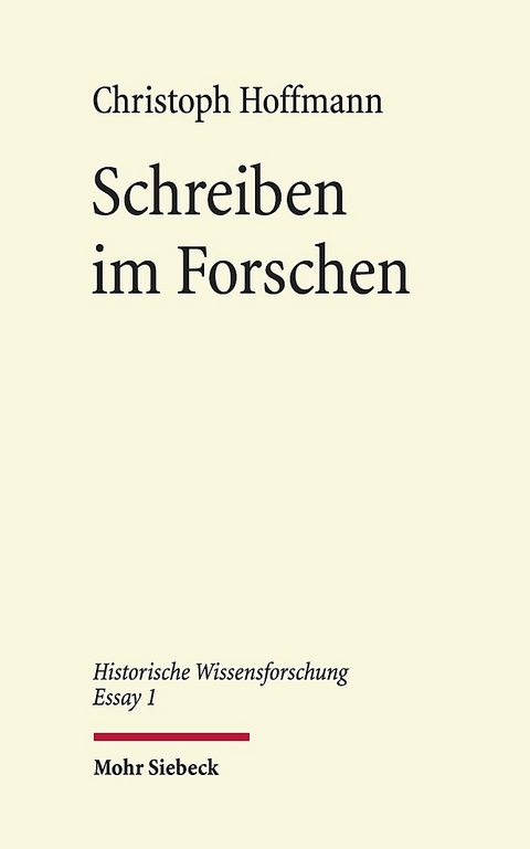Schreiben im Forschen -  Christoph Hoffmann