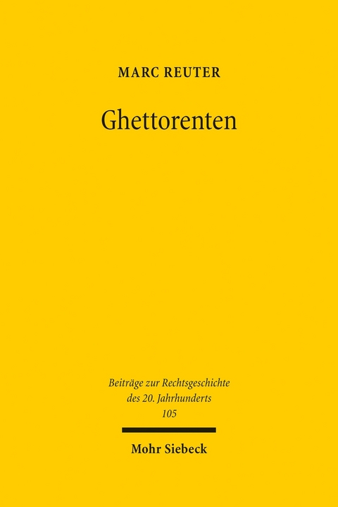 Ghettorenten -  Marc Reuter