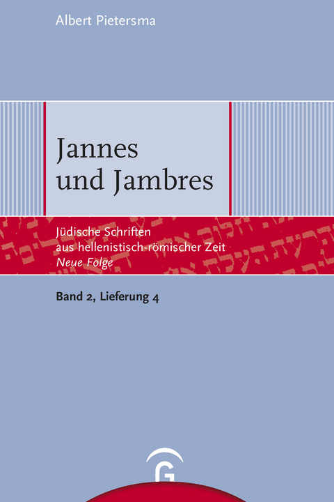 Jannes und Jambres -  Albert Pietersma