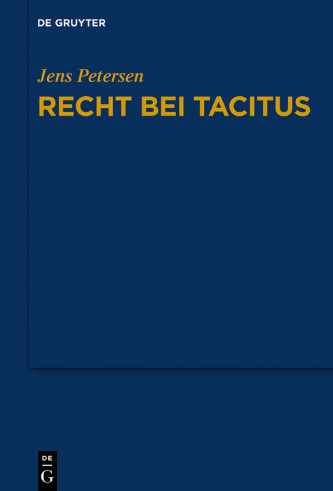 Recht bei Tacitus - Jens Petersen